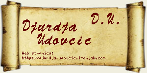 Đurđa Udovčić vizit kartica